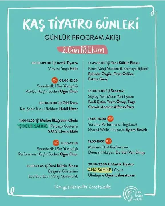 4. Kaş Tiyatro Günleri Programı Açıklandı 7